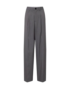 Тканевые брюки Loose fit Pleat-Front Pants Uno, серый Weekday