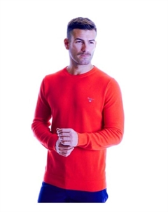 Пуловер, цвет pullover mit rundhalsausschnitt in Gant