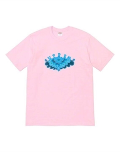 Футболка ss19 cloud tee clouds pattern short sleeve pink, розовый Supreme