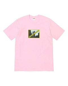 Футболка ss19 greetings tee printing short sleeve pink, розовый Supreme