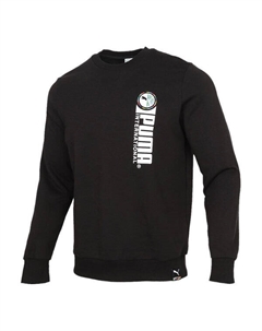 Толстовка alphabet printing sports round neck pullover black, черный Puma