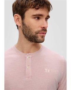 Базовая футболка MIT HENLEYAUSSCHNITT, светло-розовый S.oliver