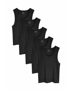 Майка SIGNATURE-REGULAR FIT 5 PACK, черный Next