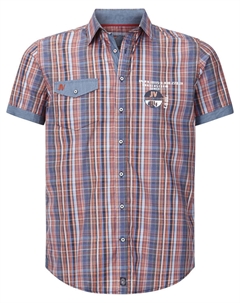 Рубашка, цвет orange kariert Jan vanderstorm