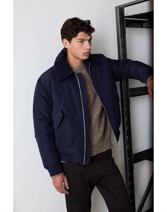 Пилотная куртка с воротником стандартной посадки, синий H&m