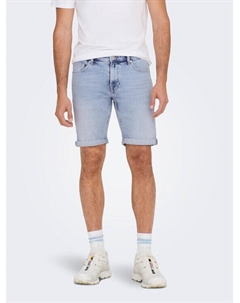 Джинсовые шорты стандартного кроя, синий Only & sons