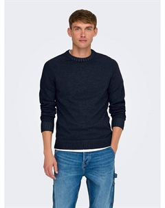Пуловер, темно-синий Only & sons