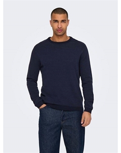 Пуловер, темно-синий Only & sons