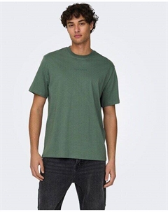 Мужская базовая футболка с коротким рукавом, светло-зеленый Only & sons