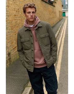 Стеганая куртка-рубашка, зеленый Next