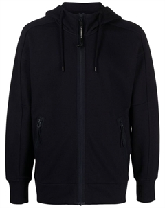 Худи на молнии с декором Goggles, синий C.p. company