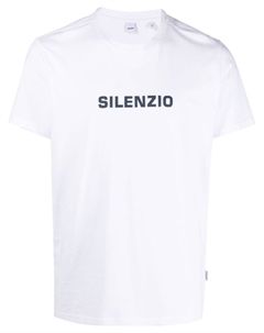 Silenzio print cotton T-shirt, белый Aspesi