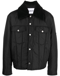 Короткий пуховик с тисненым логотипом, черный Ambush