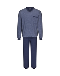 Базовая пижама с длинными рукавами, синий Ammann