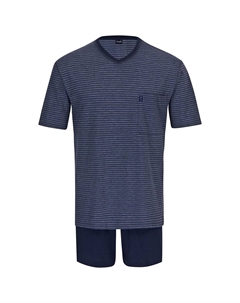 Базовая пижама с коротким рукавом, синий Ammann