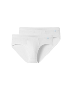 Трусы / трусы в упаковке из 2 шт. Long Life Cotton, белый Schiesser