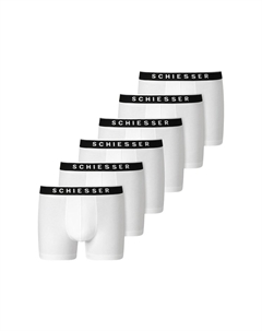 Шорты/брюки в стиле ретро, ​​набор из 6 шт. – 95/5 – органический хлопок, белый Schiesser