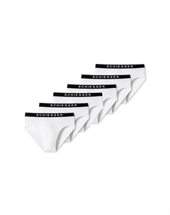 Трусы/трусы Rio в упаковке 6 шт., натуральный хлопок 95/5, белый Schiesser