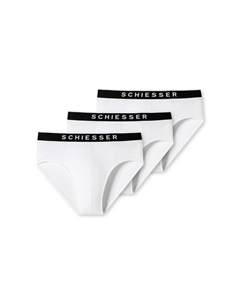 Трусики/трусы Rio, 3 шт., натуральный хлопок 95/5, белый Schiesser