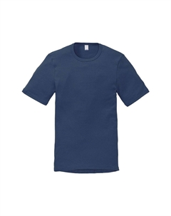 Рубашка для сна, в полоску, с круглым вырезом, мужская, темно-синий Ammann