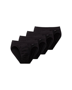 Набор трусов / трусов Rio из 4 подлинных хлопковых предметов первой необходимости, черный Schiesser