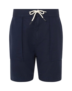 Бермуды, на шнурке, льняное содержание, мужские, синий Qs