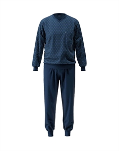 Пижамы Вельвет из органического хлопка, темно-синий Ammann