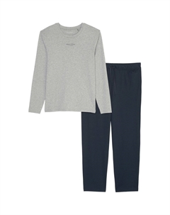Пижама из натурального джерси, цвет Grey Melange Dark Navy Marc o'polo