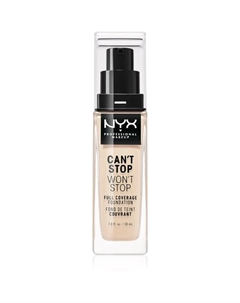 NYX Professional Makeup Can't Stop Won't Stop Full Coverage Foundation тональная основа с плотным покрытием оттенка 1.3 Light Porcelain 30 мл Inna marka