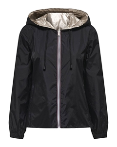 Ветровка на молнии с капюшоном черный Laredoute