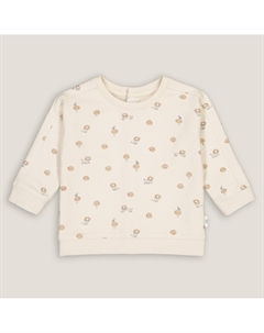 Свитшот из мольтона с принтом львы бежевый Laredoute