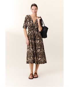 Платье миди с леопардовым принтом RALA SAVANE бежевый Leon and harper