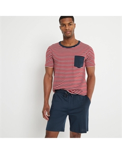 Пижама с шортами и футболкой в полоску синий Laredoute