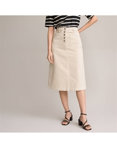 Юбка-миди прямая белый Laredoute