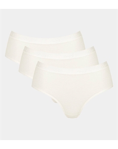 Комплект из трех трусов-слипов миди Go Casual белый Sloggi