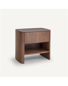 Прикроватная тумбочка отделанная шпоном ореха или дуба Willow каштановый Am.pm.