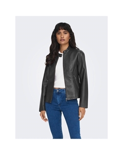 Куртка короткая из искусственной кожи черный Only