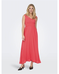 Платье длинное на бретелях розовый Only