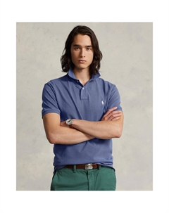 Рубашка поло Custom lim Fit из трикотажа пике синий Laredoute