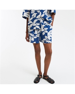 Шорты с принтом и поясом на резинке синий La redoute collections