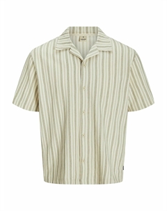 Рубашка в полоску зеленый Jack & jones