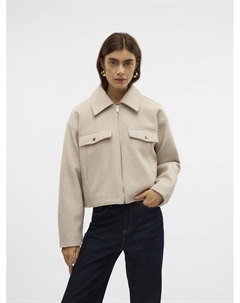 Куртка короткая на молнии бежевый Vero moda