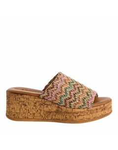 Туфли без задника на танкетке разноцветный Laredoute