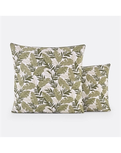 Наволочка из хлопковой перкали Palma зеленый Laredoute