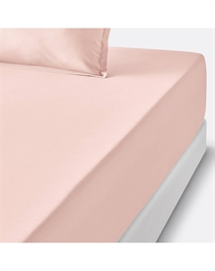 Простыня натяжная из хлопкового перкаля высота бортика 35 см Scenario розовый La redoute interieurs