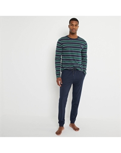 Пижама с длинными рукавами синий Laredoute