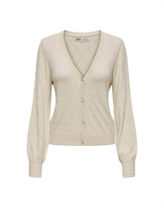 Кардиган с V-образным вырезом из тонкого трикотажа бежевый Laredoute