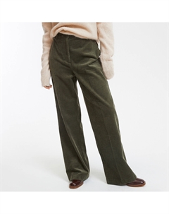 Широкие вельветовые брюки зеленый Laredoute