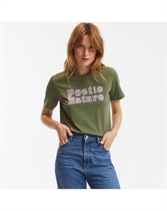 Футболка с круглым вырезом зеленый Laredoute