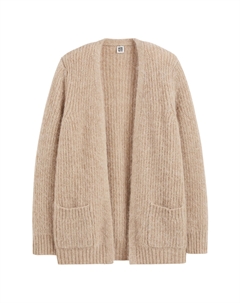 Кардиган с шерстью альпака бежевый Laredoute
